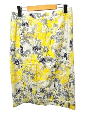 L.K. Bennett Floral Midi Pencil Skirt Romantic Lightweight Lined Size 8